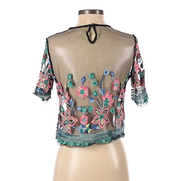 Shein short sleeve see through blouse - Picture 2 of 2